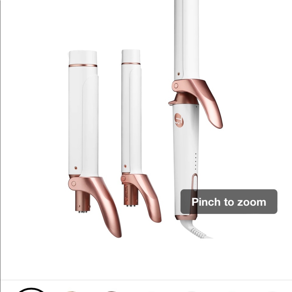 T3 twirl trio curling iron with clamp.